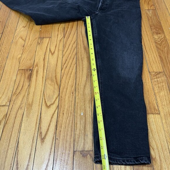 Agolde Riley High Rise Straight Crop Jeans in Panoramic Washed Black Size 28 - Picture 11 of 11